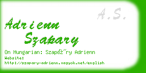 adrienn szapary business card